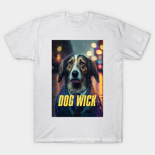 Dog Wick #5 with text T-Shirt by aifuntime